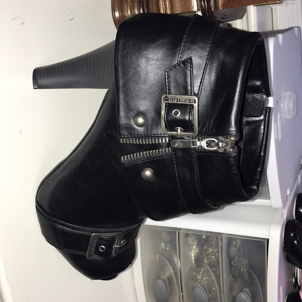 Fergalicious open toe high heel booties - size 10M